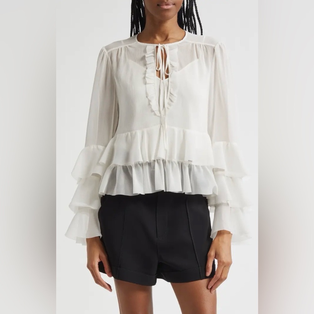 Cinq á Sept Steffina Layered Ruffle Top